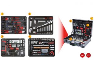 Kstools 127-osainen Työkalusarja 911.0727 salkussa