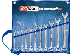 Kstools Kiintolenkkiavaimet CHROME + 11-osaa 8-22mm 518.0641