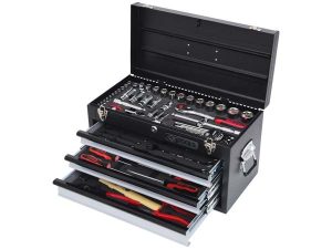 Kstools 99-osainen 1/4"+1/2" CHROMEplus -yleistyökalusarja peltipakissa 918.0200