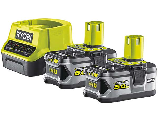 Ryobi ONE+ (18V) Lithium+ Akku ja laturi 2 x 5,0Ah