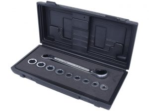 Kstools 10-osainen GEARplus-räikkälenkki- ja kaksoiskiintoavainsarja, suunnanvaihto 503.4645