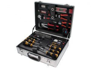 Kraftmann 129-osainen Työkalusarja alumiinilaukussa 2204